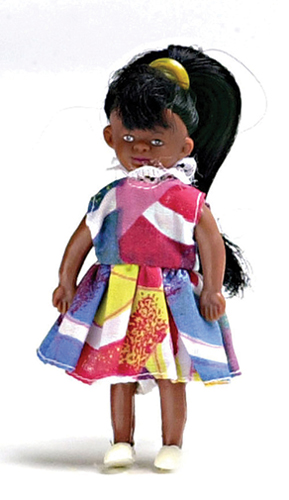 AZ00024 - Girl  Doll With Outfit, Black