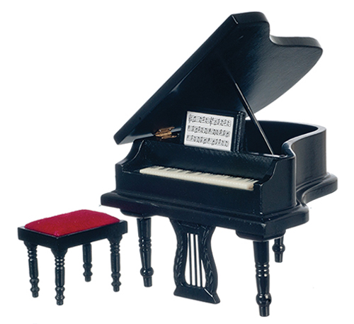 AZ05913 - Piano With Bench, Black