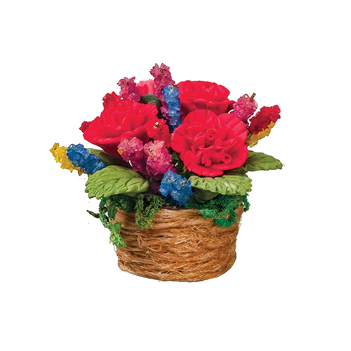 AZB0546 - Red Carnations In Basket