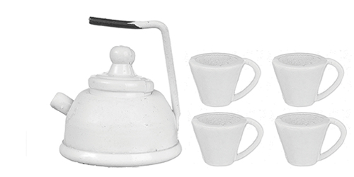 AZD0869 - White Tea Set, 5 Pieces