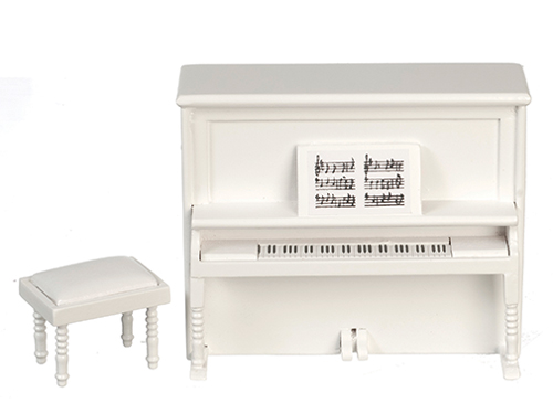 AZD7083 - Piano with Bench, White