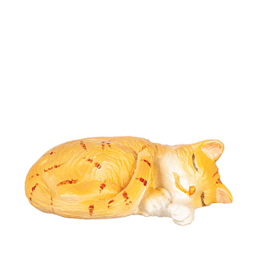 AZE0161 - Cat Laying Right/Orange