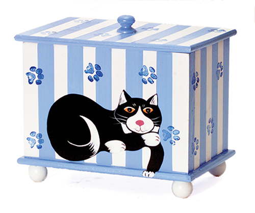 AZEWDP2457 - Blue Paw Print Cat Container