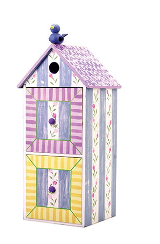 AZEWDP2481 - Rustic Stripe Birdhouse