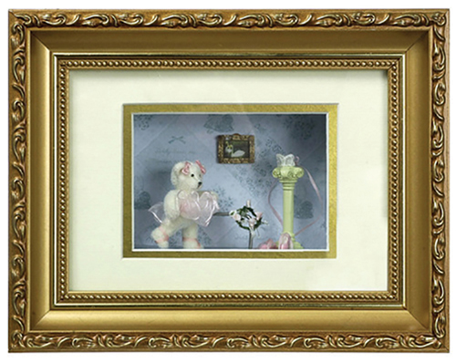 AZG4822 - Bear With Hat/Shoes Shadowbox