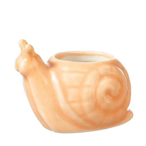 AZG5972 - Ceramic Snail Jar/Orange