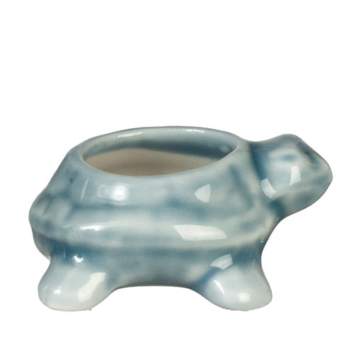 AZG6491 - Sm.Blue Ceramic Turtle Pl