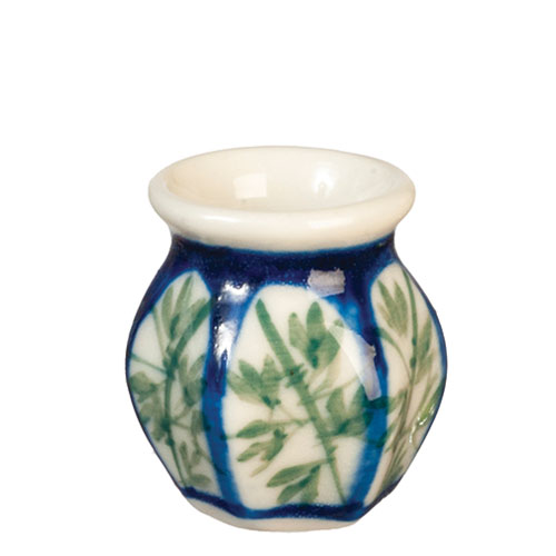 AZG6529 - Vase W/Designs/Blue/White