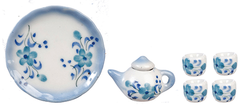 AZG7717 - Ceramic Blue Tea Set/7