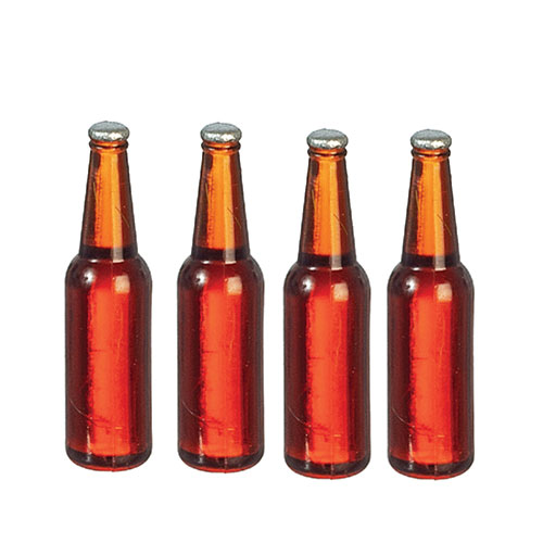 AZG8577 - Brown Beer Bottles Set, 4