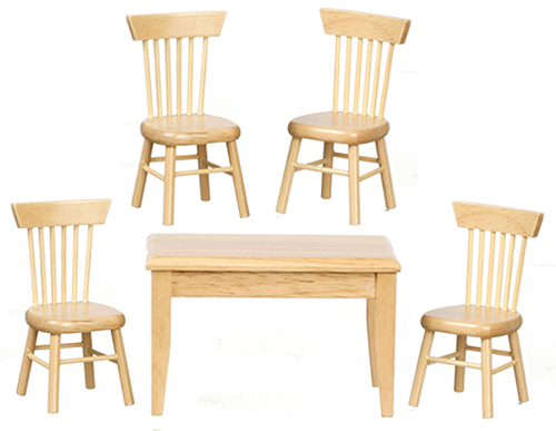 AZGM008D - Discontinued: Table/Chairs/Set/5/Unfin