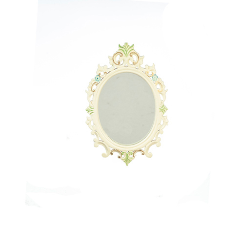 AZJJ09014WF - Empire Oval Mirror, White Floral