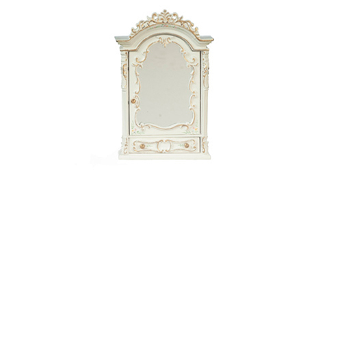 AZJJ09019BWT - Baroque Bathroom Mirror, W