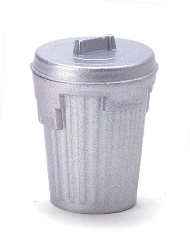 AZS1004 - Silver Garbage Can/Empty