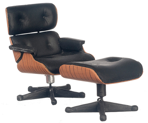 AZS8000 - Lounge Chair with Ottoman/Eames/56/Bl