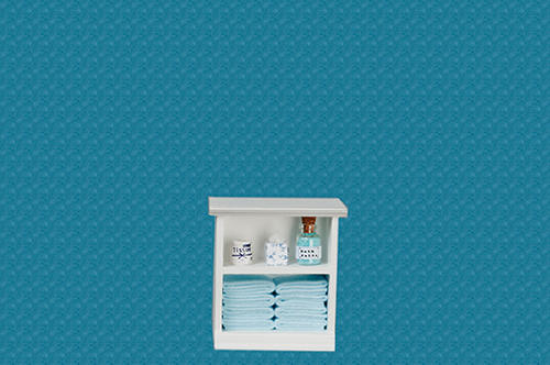 AZSH0012 - Small Bath Cabinet/Blue