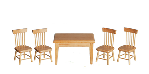AZT0520 - Table/Chair Set, 5Pc, Oak/Cs