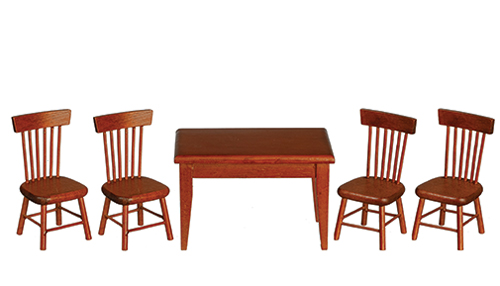 AZT0522 - Table With 4 Chairs, Walnut