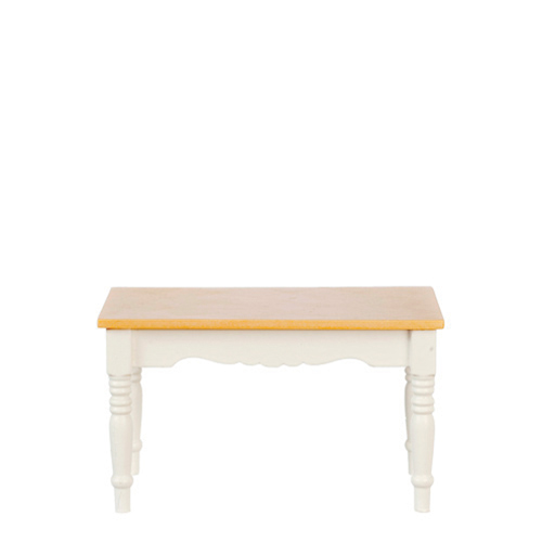 AZT2675 - Rs Table With Turned Leg, White/Oak