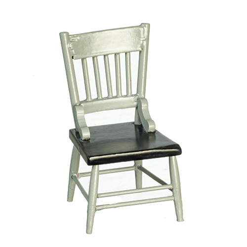 AZT2685 - Rs Chair With Turned Leg, Bk/Gr