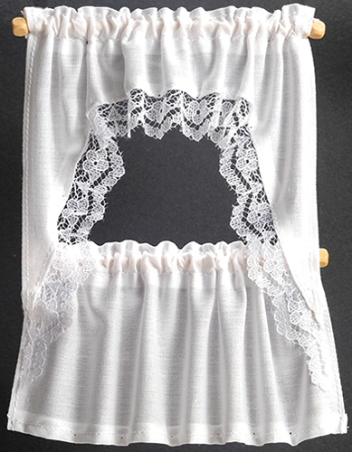 BB52402 - Curtains: Ruffled Cape Set, White