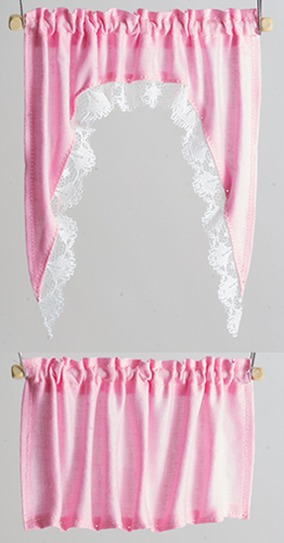 BB52404 - Curtains: Ruffled Cape Set, Pink