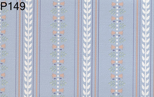 BH149 - Prepasted Wallpaper, 3 Pieces: Wh Stripe On Bl