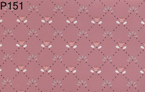 BH151 - Prepasted Wallpaper, 3 Pieces: Geometric Print On Rose