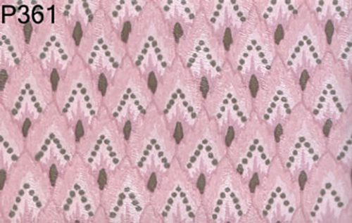 BH361 - Prepasted Wallpaper, 3 Pieces: Pink Flame Stitch