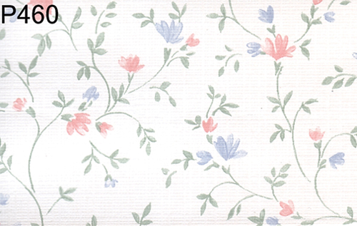 BH460 - Prepasted Wallpaper, 3 Pieces: Pastel Floral Vine