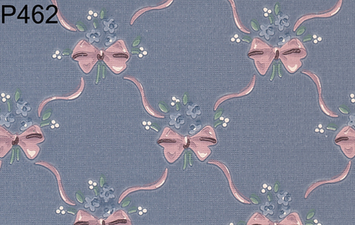 BH462 - Prepasted Wallpaper, 3 Pieces: Flowers And Bows