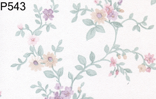 BH543 - Prepasted Wallpaper, 3 Pieces: Pastel Floral Vine