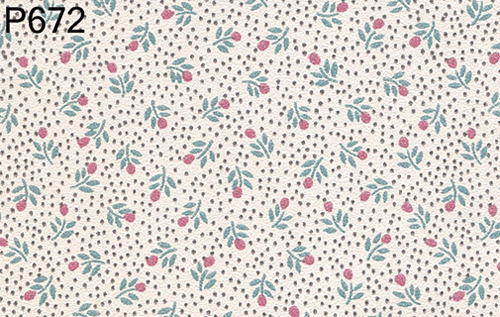 BH672 - Prepasted Wallpaper, 3 Pieces: Dotted Sprigs