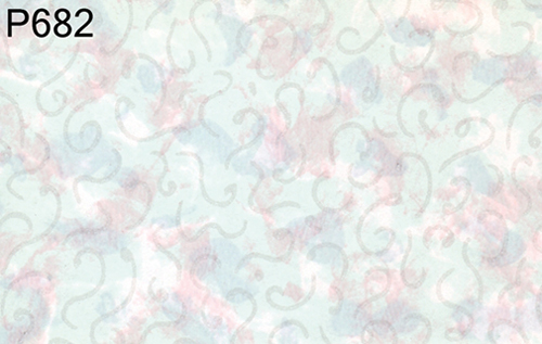 BH682 - Prepasted Wallpaper, 3 Pieces: Blue Squiggles