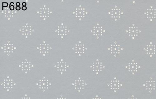 BH688 - Prepasted Wallpaper, 3 Pieces: Dusty Blye with Design