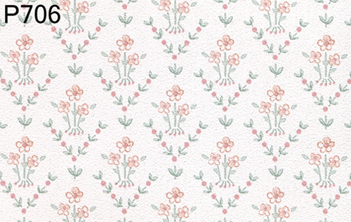 BH706 - Prepasted Wallpaper, 3 Pieces: Peach Flower Garden