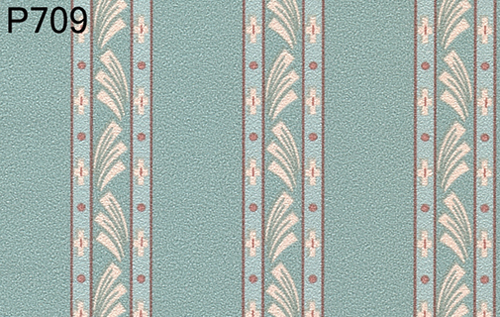 BH709 - Prepasted Wallpaper, 3 Pieces: Green Egyptian Stripe