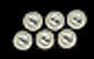 BLD115 - Small Round Escutcheons 6Pcs Silver