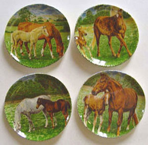 BYBCDD108 - Large Horse Platters 4Pcs.