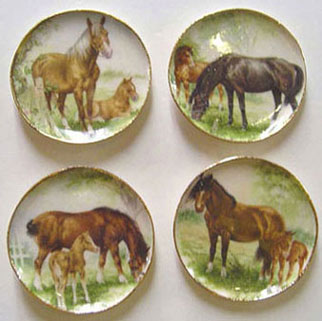 BYBCDD192 - Horse Platter 4Pcs.