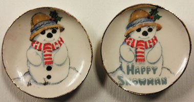 BYBCDD643 - Happy Snowman Plates