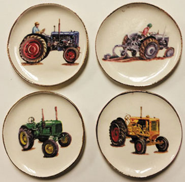 BYBCDD644 - Farm Tractor Platters, 4pc