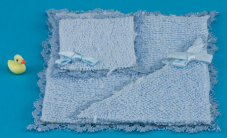 BYBMAX2-1 - Towel/Washcloth/Ducky/White Pastel Blue