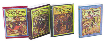CAR1627 - Antique Books Teddy Bear 4Pcs