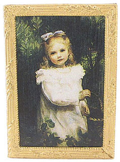 CARF461 - Little Girl In White Framed Picture