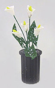 CAR0616 - Vase Black with Calla Lilies