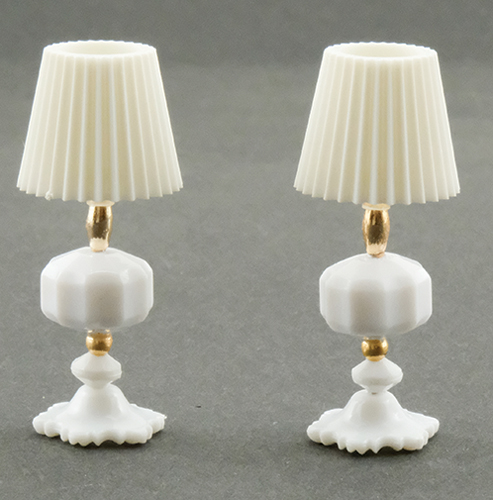 CB103 - White Table Lamps (2)