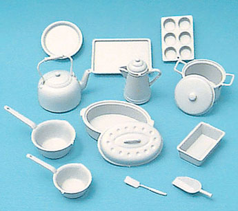 CB2214 - Cookware Kit, White, 14 Piece