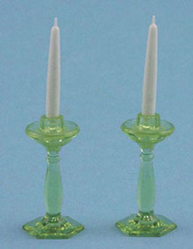 CB66G - Candlesticks, Green