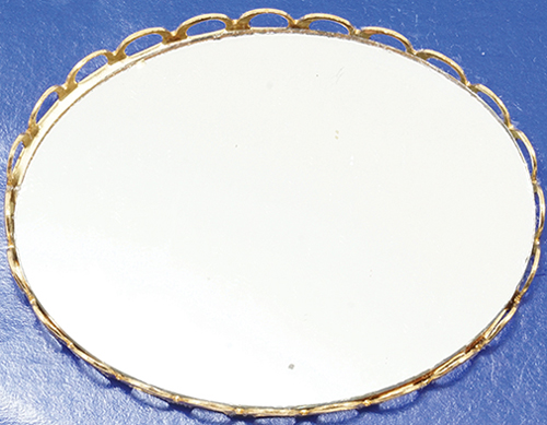 CB87G - Large Mirrored Tray-Gold